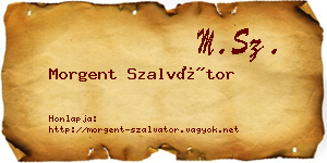 Morgent Szalvátor névjegykártya